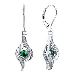 Orecchini Pendenti Classici in Argento 925 con Cristalli e Strass, Montatura a Castone, per Donna, Gioielli da Sposa, Placcati in Rodio, a Goccia d'Acqua - Product Image 3