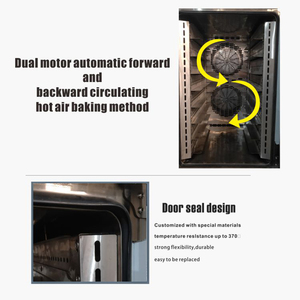 Lò nướng đối lưu thương mại Trung Quốc, lò nướng đối lưu điện nhỏ, lò nướng bánh mì 5 khay, thiết bị làm bánh có chức năng phun hơi nước - Product Image 3