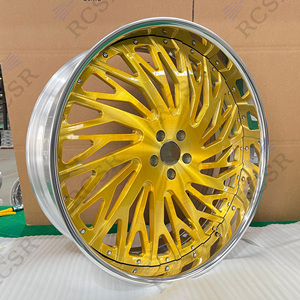 Mâm xe đúc mạ vàng bóng, mạ crôm, tùy chỉnh 2/3 mảnh, kích thước 21, 22, 24, 26 inch, kiểu sâu lòng dành cho xe Donk C10 Impala SS Cadillac - Product Image 6