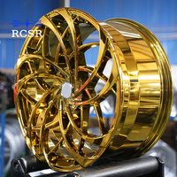 Jantes en alliage forgé RCSR Luxury Chrome Gold, roues personnalisées pour voitures particulières 6x139.7 6x135 5x120, jantes personnalisées pour Mecedez