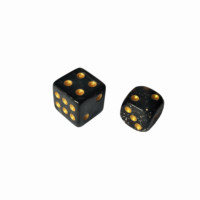 Lot de 7 dés carrés en acrylique à 6 faces, personnalisés avec logo unique, pour jeux de casino et divertissement, vente en gros du fabricant