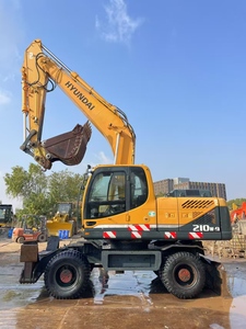 รถขุดไฮดรอลิกฮุนได 210W มือสอง ขนาด 21 ตัน รุ่น R210W Robex 210 Excavadora 210w-9 210w-9T เครื่องจักรกลหนักสำหรับงานก่อสร้าง - Product Image 3