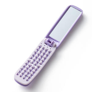 Sisir Rambut Lipat 3-in-1 dengan Cermin & Pembersih Rambut, Sisir Perjalanan Portabel untuk Tas, Anti Kusut dan Mudah Menghilangkan Rambut - Product Image 6