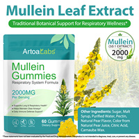 ArtoaLabs Gummies véganes à l'extrait de feuille de molène pour la purification des poumons, la détoxification, le soutien respiratoire et immunitaire