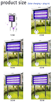 Répulsif anti-moustiques professionnel pour l'extérieur, étanche, jardin, villa, terrasse, pelouse, détecteur de radar solaire, attrape-insectes