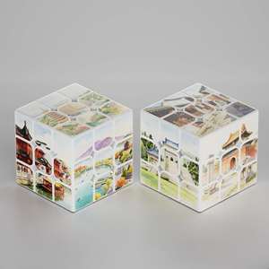 Cube Magique Publicitaire 3x3x3 Personnalisé avec Impression UV, Jouet Promotionnel OEM, Cube Photo Magique 3D, Porte-clés Intelligent - Product Image 4