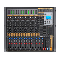 Pour TFB-16, table de mixage audio professionnelle 16 canaux, 3 sorties auxiliaires, suppression du bruit, effets sonores multiples, 20Hz-20kHz (+3dB)