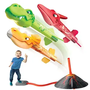 儿童玩具飞行恐龙火箭发射器脚踩火箭发射器户外玩具批发
