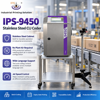Imprimante jet d'encre à petits caractères IPS-9450, imprimante de codes de date CIJ, machine de codage en ligne, écran tactile 7 pouces, USB, SD, Ethernet, 5 lignes
