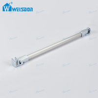 Installation facile Connecteur de tube chromé pour salle de bain Quincaillerie de porte de douche Barre de support de porte de douche en acier inoxydable