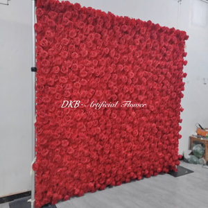 DKB – Nouvelle toile murale décorative en rouleau de fleurs artificielles en soie multicolores, aspect naturel et toucher réel, 2,4 m – Idéale pour Thanksgiving et le Nouvel An - Product Image 4