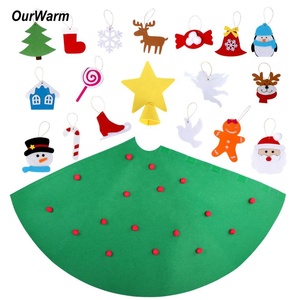 Ourwarm 3D bricolage arbre <span class=keywords><strong>de</strong></span> noël en feutre avec 18 pièces ornement - Product Image 3