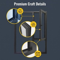 Sistema de Puerta y Ventana Abatible de Diseño Moderno Personalizado, Ventana de Aluminio con Doble Acristalamiento Resistente a Impactos para Uso en Zonas de Huracanes