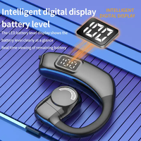 Earphone bluetooth nirkabel 2024 HG, Earphone bisnis kait telinga konduksi udara X30 musik nirkabel 200mah