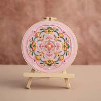 Bricolage débutant artisanat ensembles de travail manuel fleur tricot point de croix Mandala estampillé Kit de broderie pour adultes