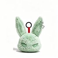 Nouvel Arrivage Porte-clés Animal Mignon en Peluche Douce Multi-styles Lapin Foncé, Pendentif pour Sac Cadeau d'Halloween