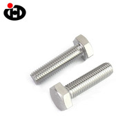 Jinghong Hot Sale DIN933 A2-70 Hexagon Head Bolts Stainless Steel Hex Bolts Plain