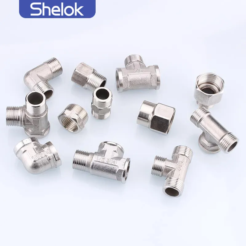 Shelok thép không gỉ 304 316 multi-loại Nam Nữ giảm khuỷu tay TEE chéo Công Đoàn khớp nối chủ đề phụ kiện đường ống