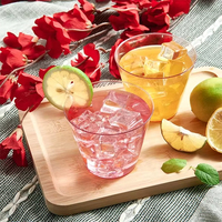 Pack économique de 100 verres à vin en plastique de 9 oz au design moderne, portables, avec bord doré, pour mariage, Noël, Halloween, anniversaire
