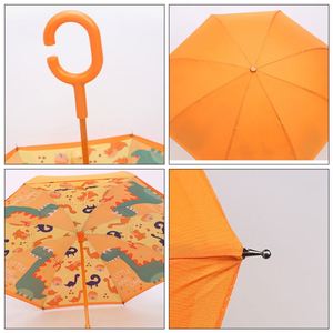 Reverse Folding C Handle Reversible Automatic Windproof <b>Foldable</b> <b>Umbrella</b> for Kids - Product Image 5