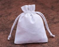 Pochette en coton cadeau imprimée personnalisée avec cordon de chanvre nature