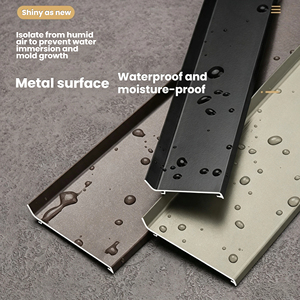 Rodapié Moderno de Aluminio con Clip, 60mm 80mm 2.5m, Múltiples Colores, Impermeable y Duradero para Decoración de Paredes Interiores - Product Image 2