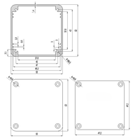 Boîtier de contrôle en alliage d'aluminium 6063 anodisé 80*52*52mm pour enregistreur de caméra IP, indice de protection IP54, léger et durable