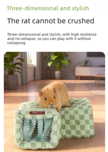 Túnel Ninho Dobrável em Ângulo Reto para Pequenos Animais, Formato Variável, Quente e Macio, em Poliéster, Esconderijo de Inverno para <span class=keywords><strong>Hamster</strong></span> e Porquinho-da-Índia - Product Image 3