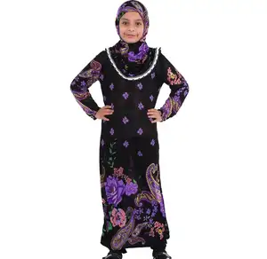 Ramadan Kleidung Hidjab Koftane Marocain Muslimische Gebets frau Türkei Abaya Tesettur Giyim Muslimische Kleider für Mädchen Boubou Dubai