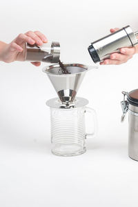 Aço inoxidável Reutilizável Gotejamento Cone Filtro De Café Portátil <span class=keywords><strong>Pour</strong></span>-<span class=keywords><strong>Over</strong></span> Cafeteira Camping Cafeteira - Product Image 5