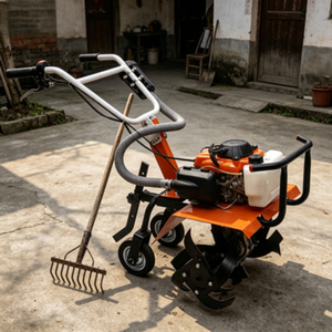 Tractor de Gasolina con Rotocultivador Compacto para Agricultura en Terrazas y Laderas - Product Image 1