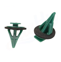 Clip de fixation en plastique vert pour moulure latérale avec joint en mousse, attache de garniture de pare-chocs extérieur automobile, boucle à pression pour bande décorative de carrosserie