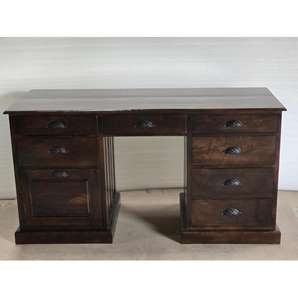 Bureau d'ordinateur en bois massif, table de lecture, bureau d'accueil avec tiroirs pour la maison, salon, meubles - Product Image 4