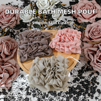 Sponge Mandi Shanghai Careyou, Bola Mandi Berbentuk Bunga, Sikat Penggosok Tubuh, Spons Mandi yang Lebih Kencang dan Tahan Lama, 50g 1pcs/kemasan OPP, untuk Eksfoliasi