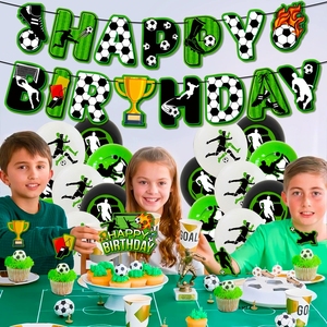 Guirnalda <span class=keywords><strong>de</strong></span> Globos <span class=keywords><strong>de</strong></span> Fútbol con Pancarta y Decoración para Pastel, Set <span class=keywords><strong>de</strong></span> 41 Piezas, Decoración <span class=keywords><strong>de</strong></span> Cumpleaños con Temática Deportiva para Fiesta <span class=keywords><strong>de</strong></span> Fútbol - Product Image 4
