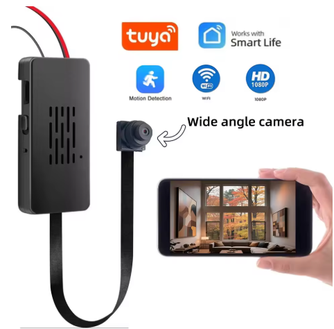 Modular WiFi Camera 1080P Full HD CMOS Wide Angle Lens Mini Cam Motion Detection Tuya APP Real-Time Monitoring 2000mAh Battery