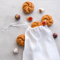 Pochette de rangement en coton naturel écologique en gros, sac à cordon personnalisé pour cadeaux alimentaires