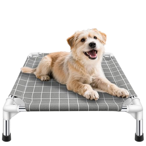 <span class=keywords><strong>Lit</strong></span> surélevé <span class=keywords><strong>pour</strong></span> <span class=keywords><strong>chien</strong></span> carré en bois, hamac toutes saisons, emballage carton - Product Image 1