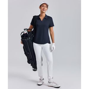 FOXA Polo de golf pour femme à manches courtes, col en V, UPF 50+, respirant, séchage rapide, haut de sport pour le golf - Product Image 6