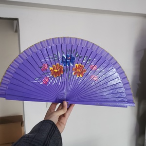 Tùy Chỉnh <span class=keywords><strong>23Cm</strong></span> Gấp Gỗ Người Hâm Mộ In Cả Hai Bên Với Cầm Tay <span class=keywords><strong>Fan</strong></span> Hâm Mộ Tây Ban Nha Sơn Mài Quạt Gỗ Abanicos De Mano - Product Image 5