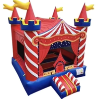 Château gonflable sur le thème du cirque de 13x13 pieds, château gonflable de qualité commerciale pour enfants, idéal pour les fêtes en plein air
