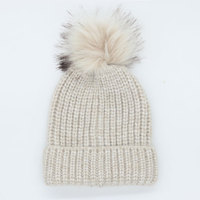 Bonnet ample en tricot avec Faux fourrure, pour l'hiver, tendance, personnalisé