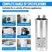 Condensateur de démarrage de moteur CRD CBB65 30UF 370VAC, condensateur en film de polypropylène métallisé pour climatiseur HVAC, compresseur de climatisation, moteur AC