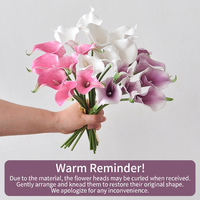 Künstlicher Calla-Lilien-Strauß 7 Stiele Handgebundene EVA Kunstblumen Rosa Lila Hochzeit Heimdekoration