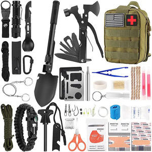 Kit di Sopravvivenza Regalo di Natale per Uomini e Donne, 251 Pezzi di Attrezzatura d'Emergenza, Kit di Pronto Soccorso, Borsa a Tracolla per Campeggio, Terremoti, Escursionismo, Attività all'Aperto, in Metallo - Product Image 5