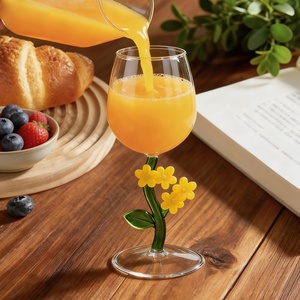 Verre <span class=keywords><strong>à</strong></span> vin en forme de branche de fleur fait main, en verre borosilicate transparent, <span class=keywords><strong>coupe</strong></span> <span class=keywords><strong>à</strong></span> <span class=keywords><strong>champagne</strong></span> pour la maison, le bar, la décoration de table de mariage - Product Image 4