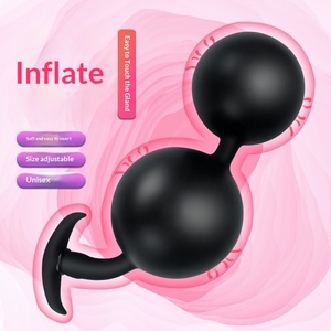 Tapón <span class=keywords><strong>Anal</strong></span> Inflable Cherry con <span class=keywords><strong>Bolas</strong></span> de Acero Integradas, Vibración Física, Expansión, Cuentas de Tracción, <span class=keywords><strong>Dilatador</strong></span> <span class=keywords><strong>Anal</strong></span>, Juguete Sexual para Masturbación - Product Image 1