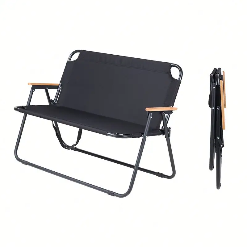 Outdoor Lightweight Foldable Beach Double Seat Camping Chair Folding Picnic Fish Chair High Quality Folding Camping Chair