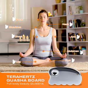 Outil de massage Gua Sha en métal Terahertz avec poignée ergonomique et bord festonné pour traitement facial <span class=keywords><strong>anti</strong></span>-âge et relaxation musculaire - Product Image 3