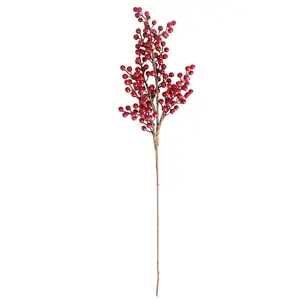 QSLH-A3410 Weihnachts dekor künstliche Beeren zweige rote Beeren für Weihnachten